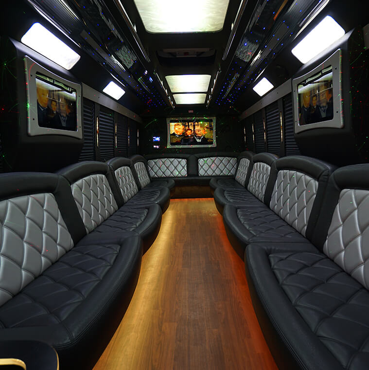 Inside a party bus Lafayette, Indiana